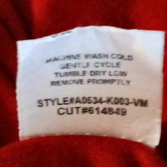 🦋 K & C Ruffle Sleeve Blouse Top Rust Boat Neck Size M - Picture 7 of 7